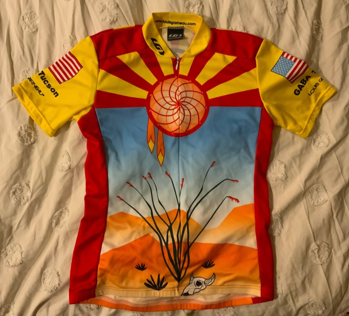 Louis Garneau Womens Arizona GABA Tucson Racing Bike Cycling Jersey Sz XXS
