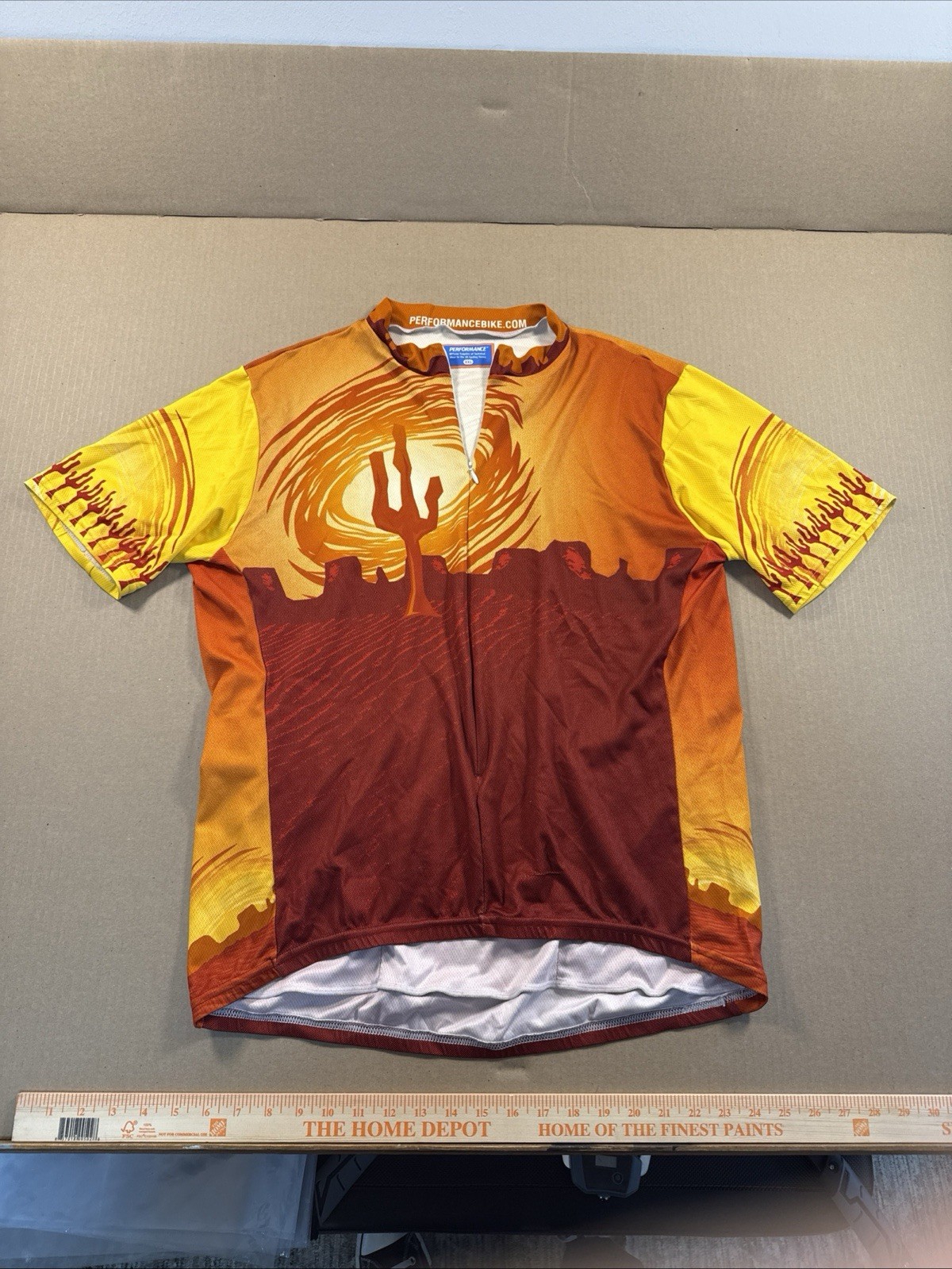 Vtg 90s Performance Cycling Jersey – XXL – Desert Graphic, Made in USA