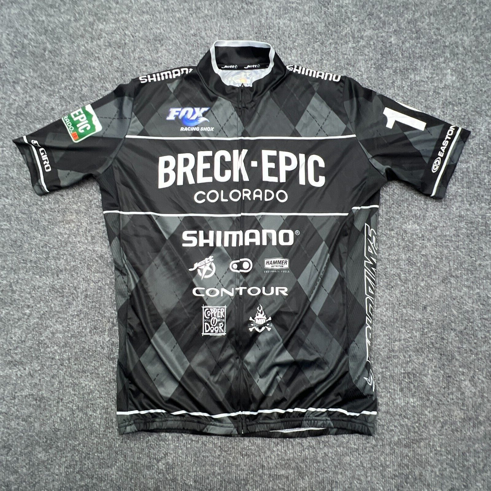 BRECK-EPIC Colorado 2010 Cycling Bike Jersey Womens XL S/S Fox Shimano Jett