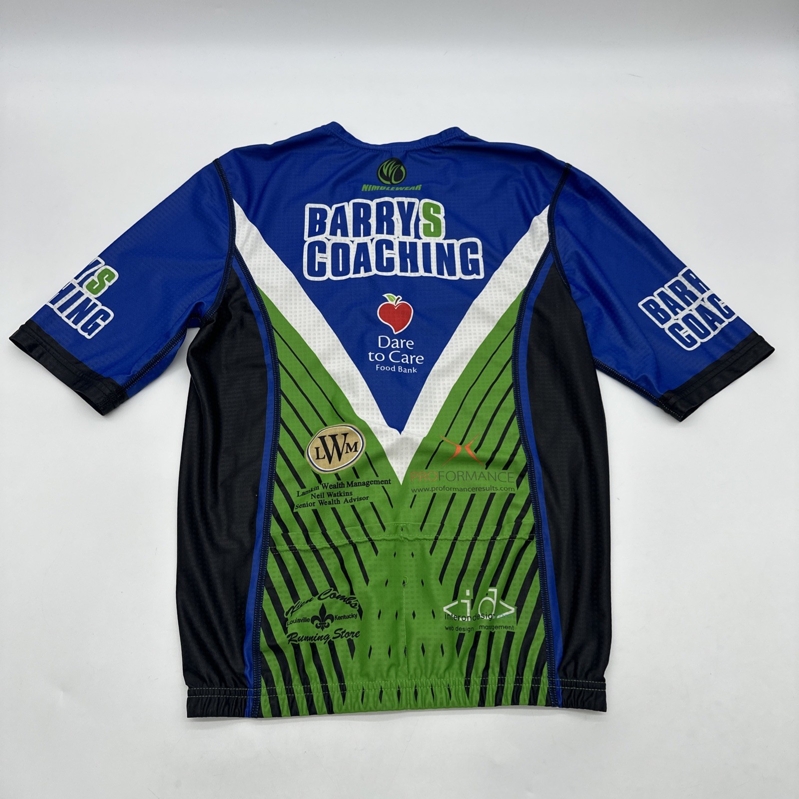 Nimblewear Cyclin Jersey Men L Full Zip Promo Multicolor Pocket.#36008