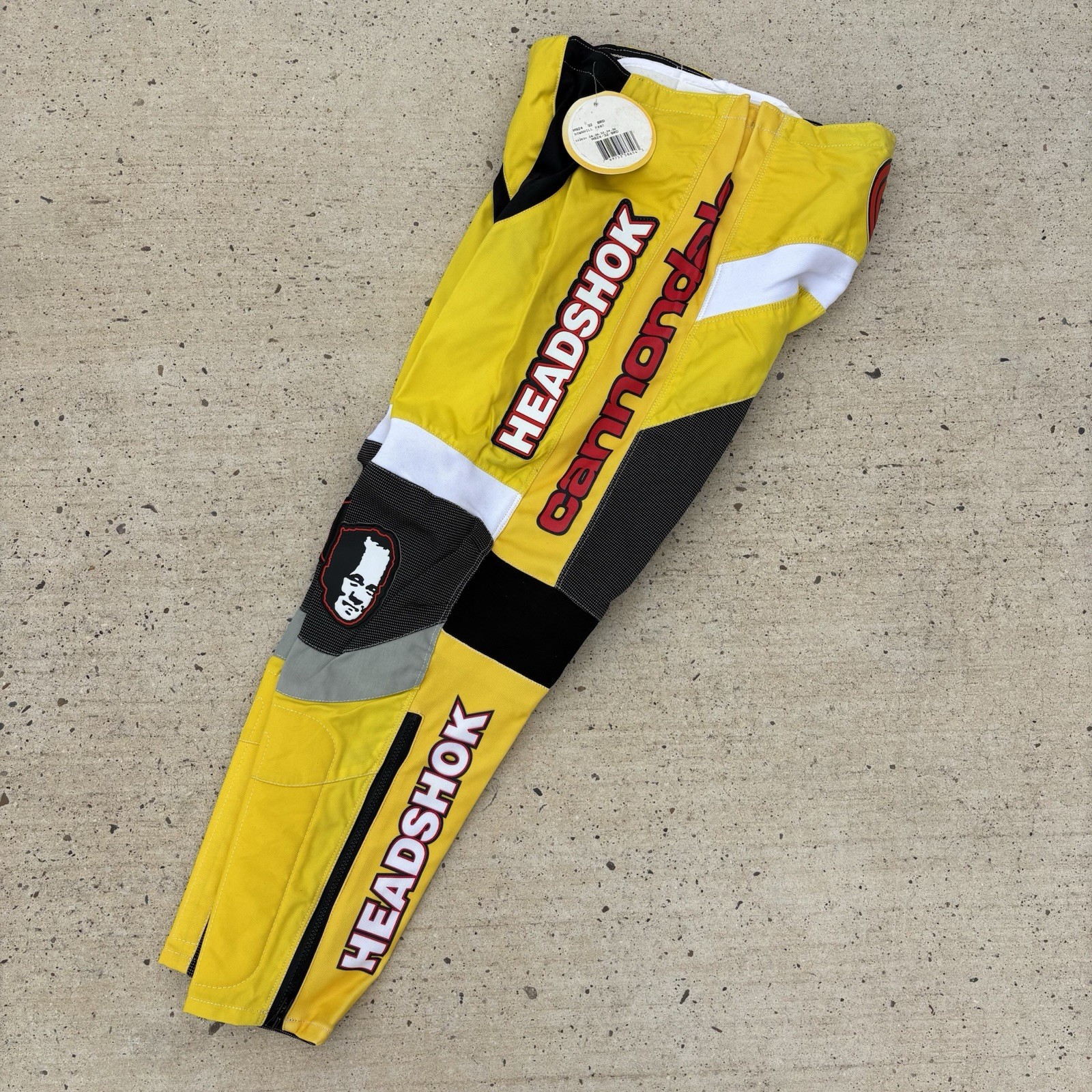 VTG NOS Cannondale HeadShok BMX Racing Pants 90s Volvo Team Yellow Size G1N