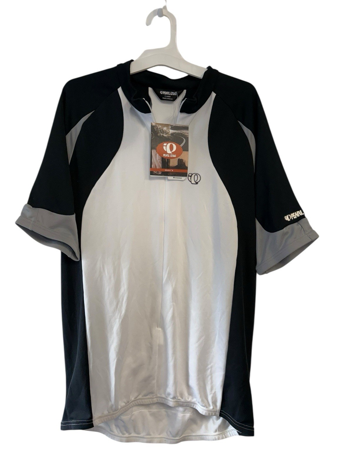 Pearl Izumi Tempo Cycling Jersey, Men’s XL, White/Black/Gray New With Tags NWT