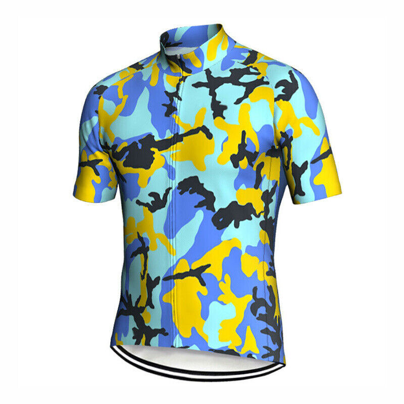 Retro Mens Cycling Jersey Summer Team Bike Shirt Short Sleeve MTB Bicycle Tops