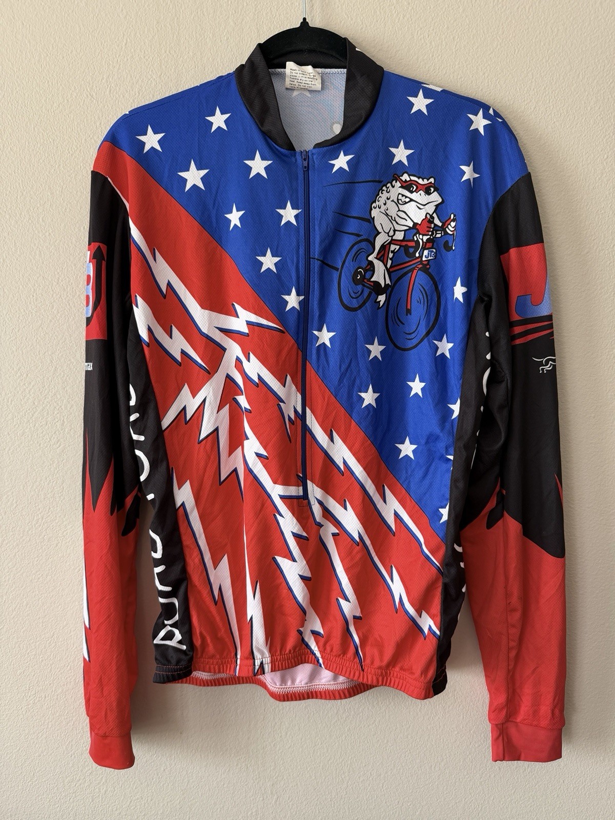 Vtg VOmax Las Vegas “Toad” Long Sleeve Cycling Jersey – Size Medium