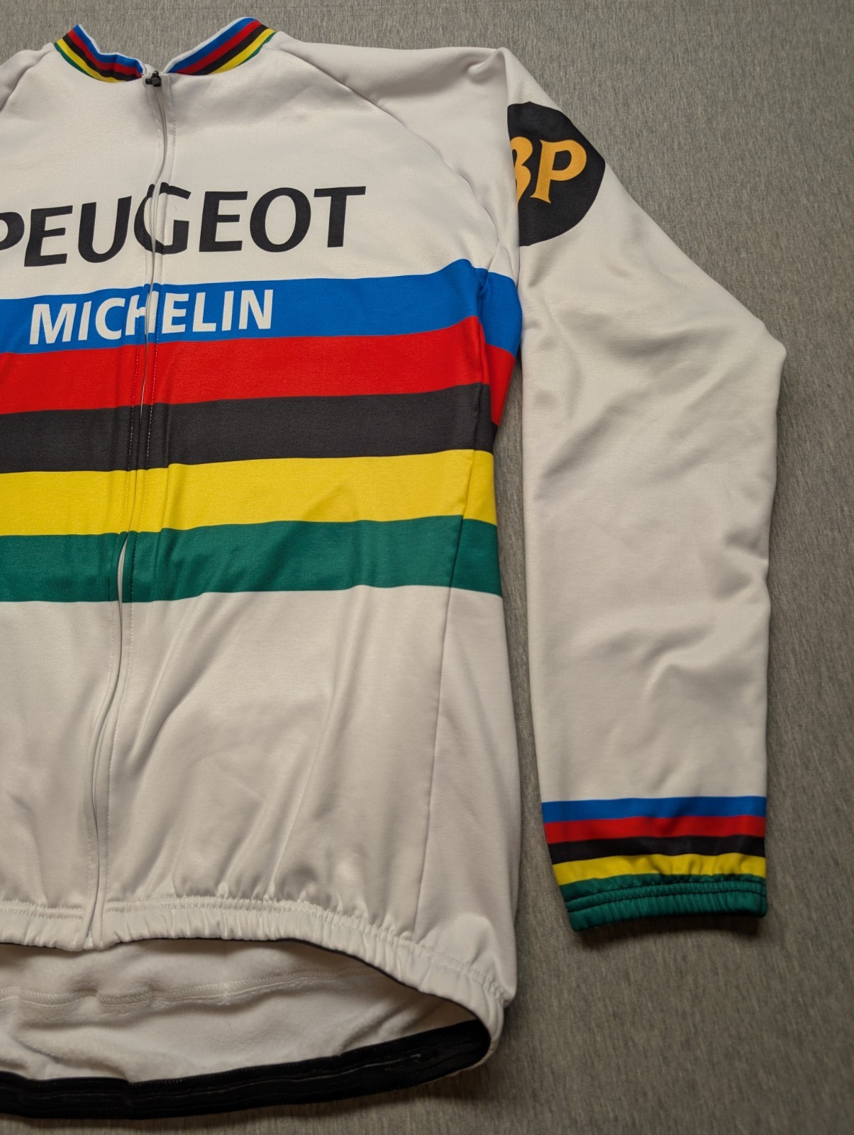 Michelin Peugeot Long Sleeve Cycling Jersey Size 3XL 100% Polyester Thermal