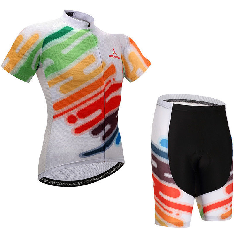 Men’s Cycle Clothing Short Sleeve Cycling Jersey Padded Bike (Bib) Short Kit