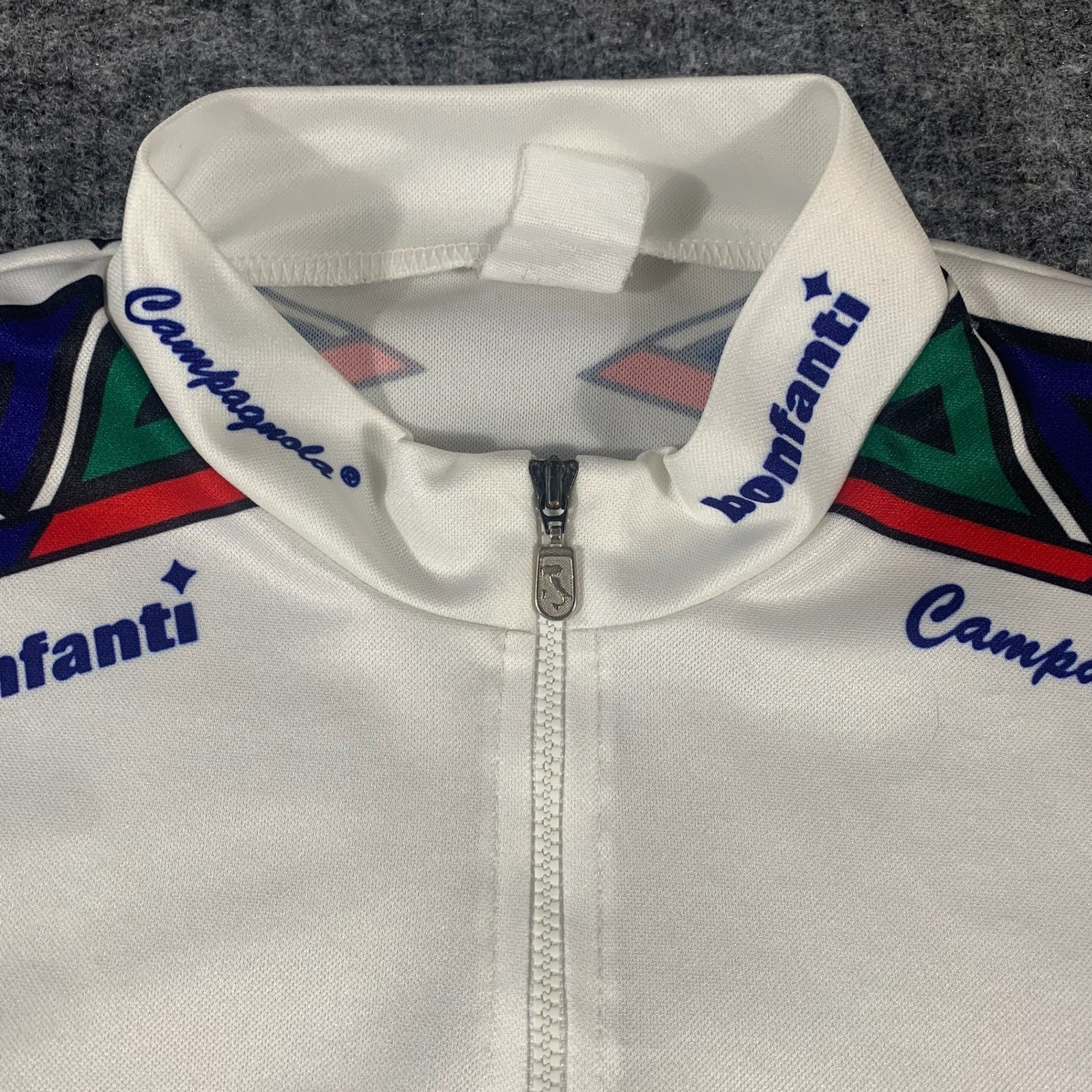 VTG Campagnola Jersey Mens 2XL White Multi Color Cycling Sportswear Retro 90s