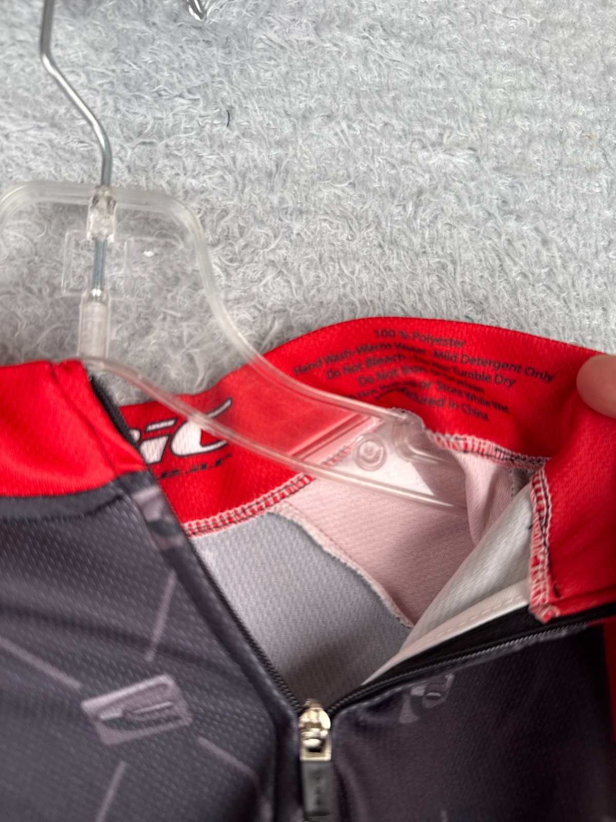 Epic Cycling Jersey Adult Large Black Red Full Zip Short Sleeve Rockwell Relay