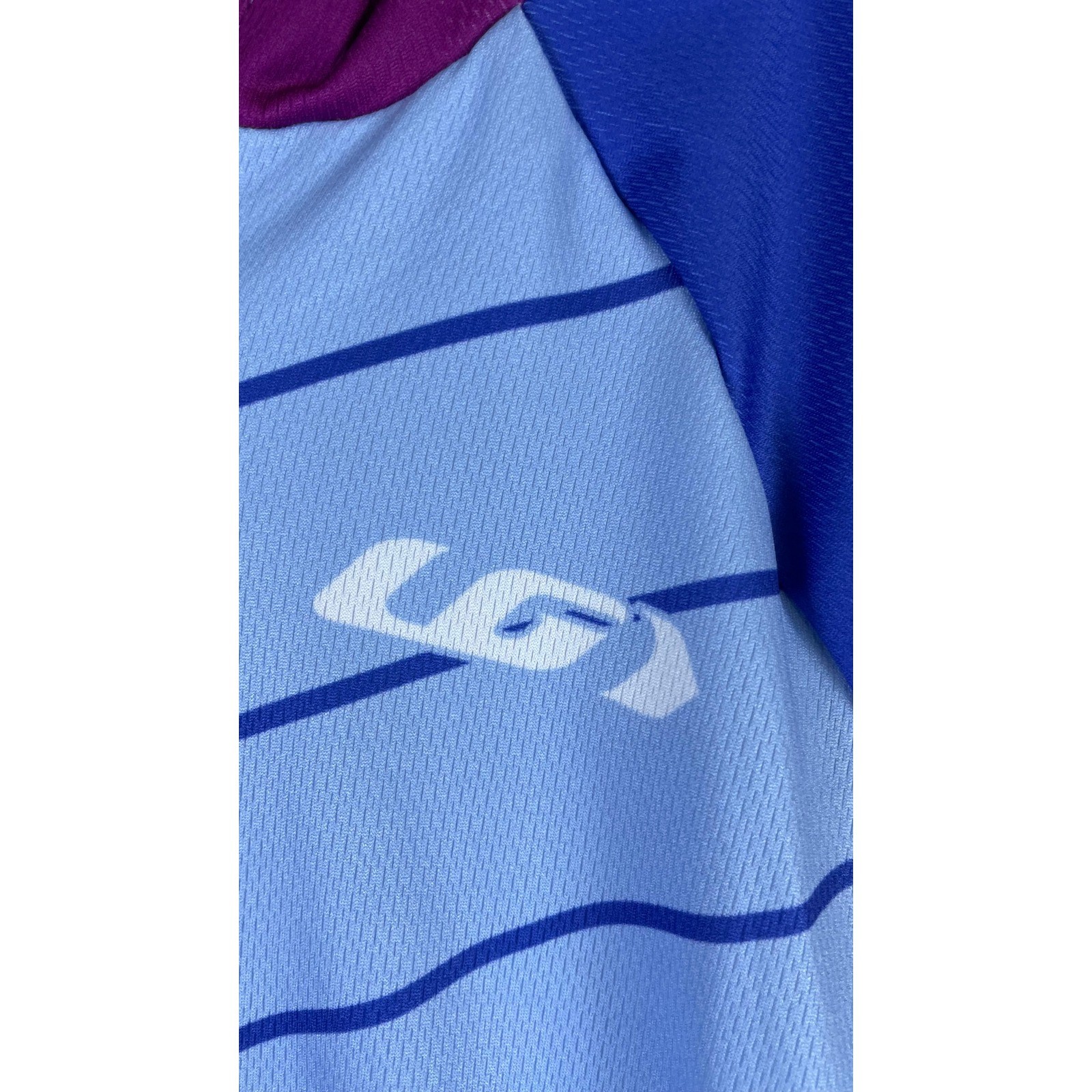 Louis Garneau Cycling Jersey Mens XL Blue Excellent Specialized CamelBak Logo