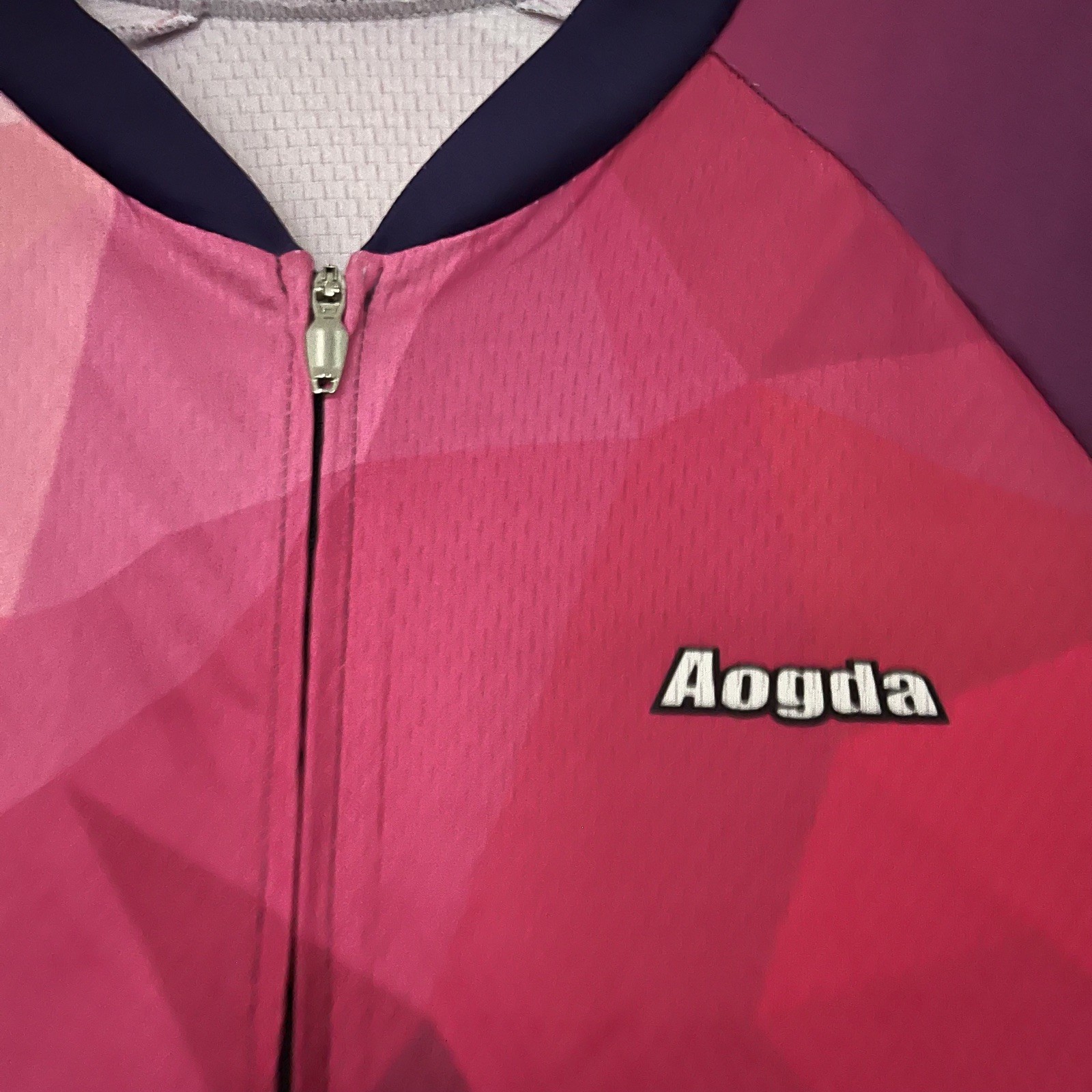 Aogda Cycling Jersey Full Zip Vented XL Elastic Waist Pockets Rainbow