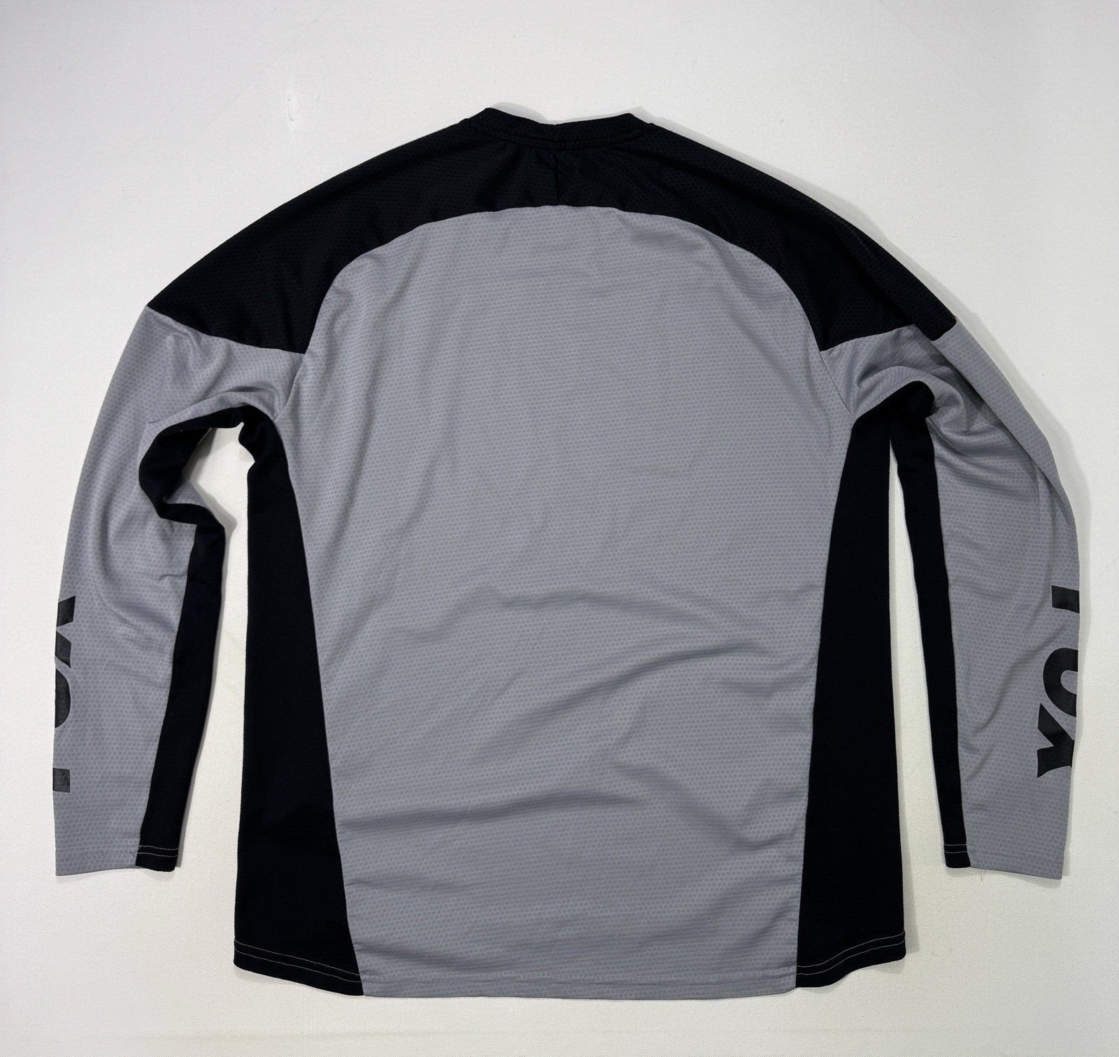 Fox Racing Defend Long Sleeve Jersey Grey Black Mens XL Stretch Biking Motocross