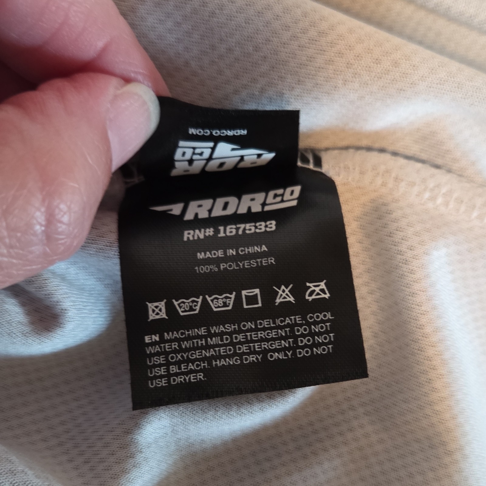 RDRCO Breathable Racing Jersey T-Shirt 2XL Black/Brown Long Sleeve Polyester