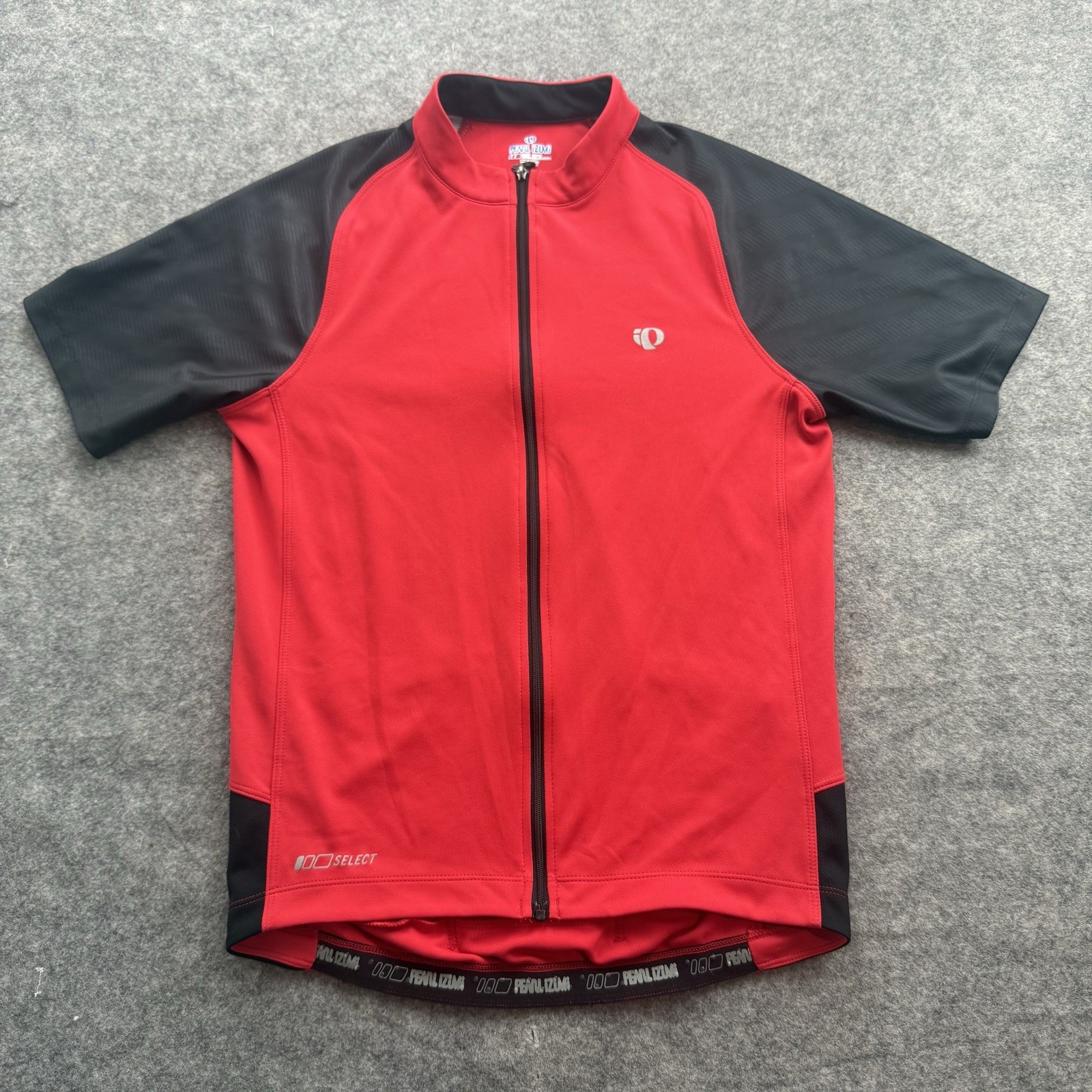 Pearl Izumi Select Cycling Jersey Mens Small Full Zip Short Sleeve Red Black