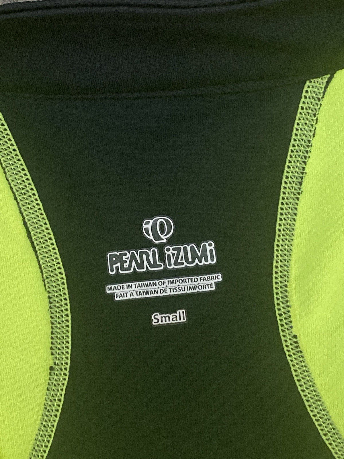 Pearl Izumi Jersey Neon Green Full Zip Short Sleeve Cycling Bike Bicycle Men’s S