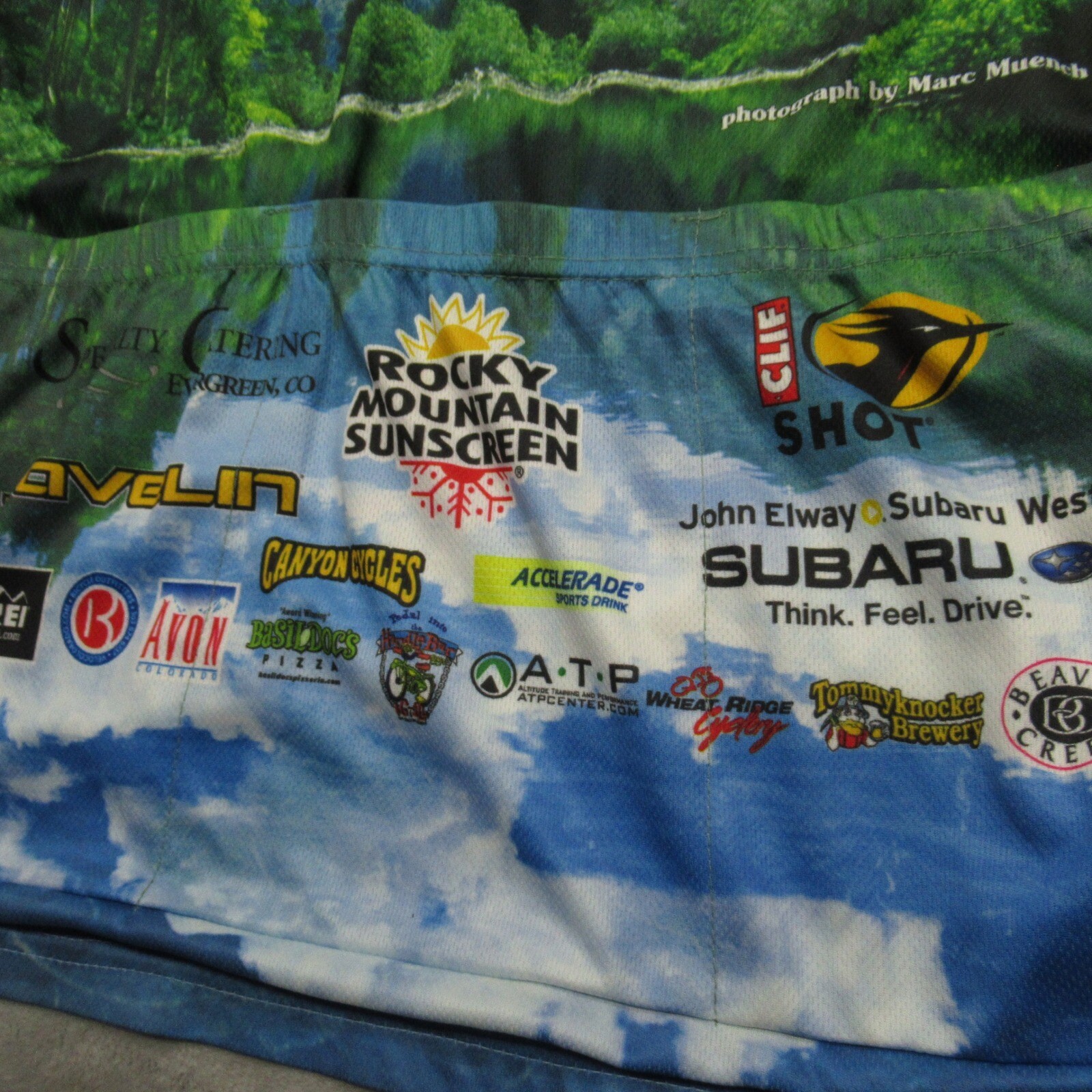 Primal Wear Cycling Jersey Mens Large Black Triple Bypass Subaru Cliff REI Avon