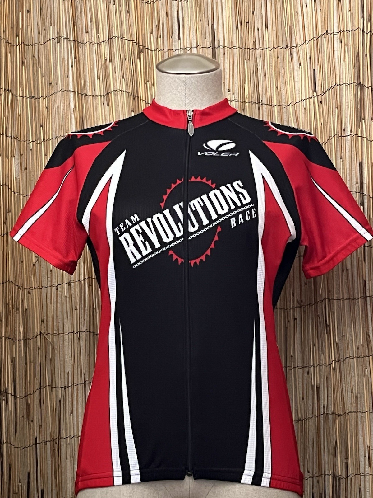 Voler Womens Team Revolutions Full Zip Cycling Jersey-Medium-100% Polyester