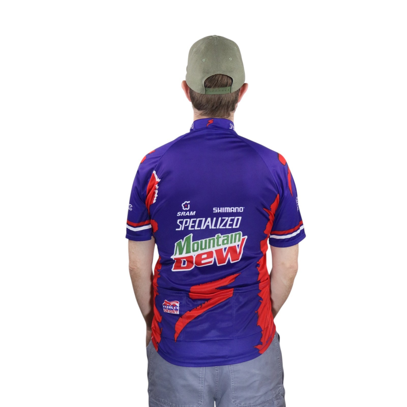 Vintage Specialized Mountain Dew Cycling Jersey Mens Large/M Bike Pro Team Shirt