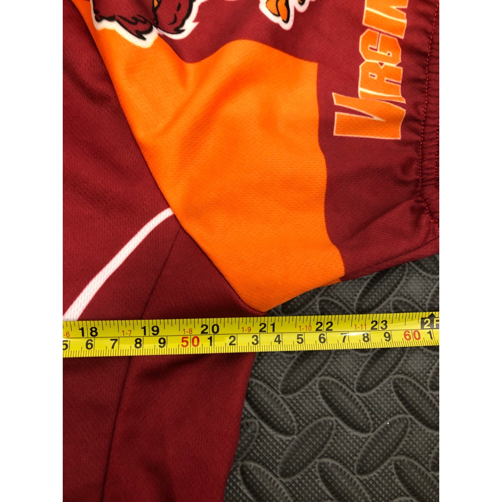 Adrenaline Promotions Cycling Jersey Mens M Maroon Virginia Tech Hokies VT Short
