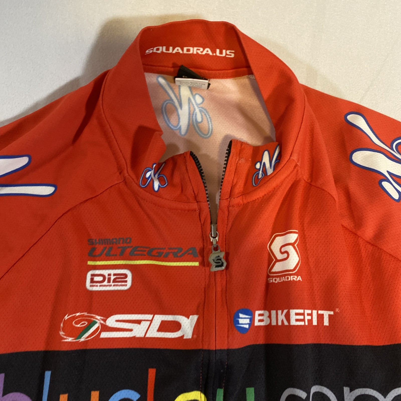 Squadra Mens Premier Cycling Jersey XL Red Full Zip Go Ride With Nelly 1245