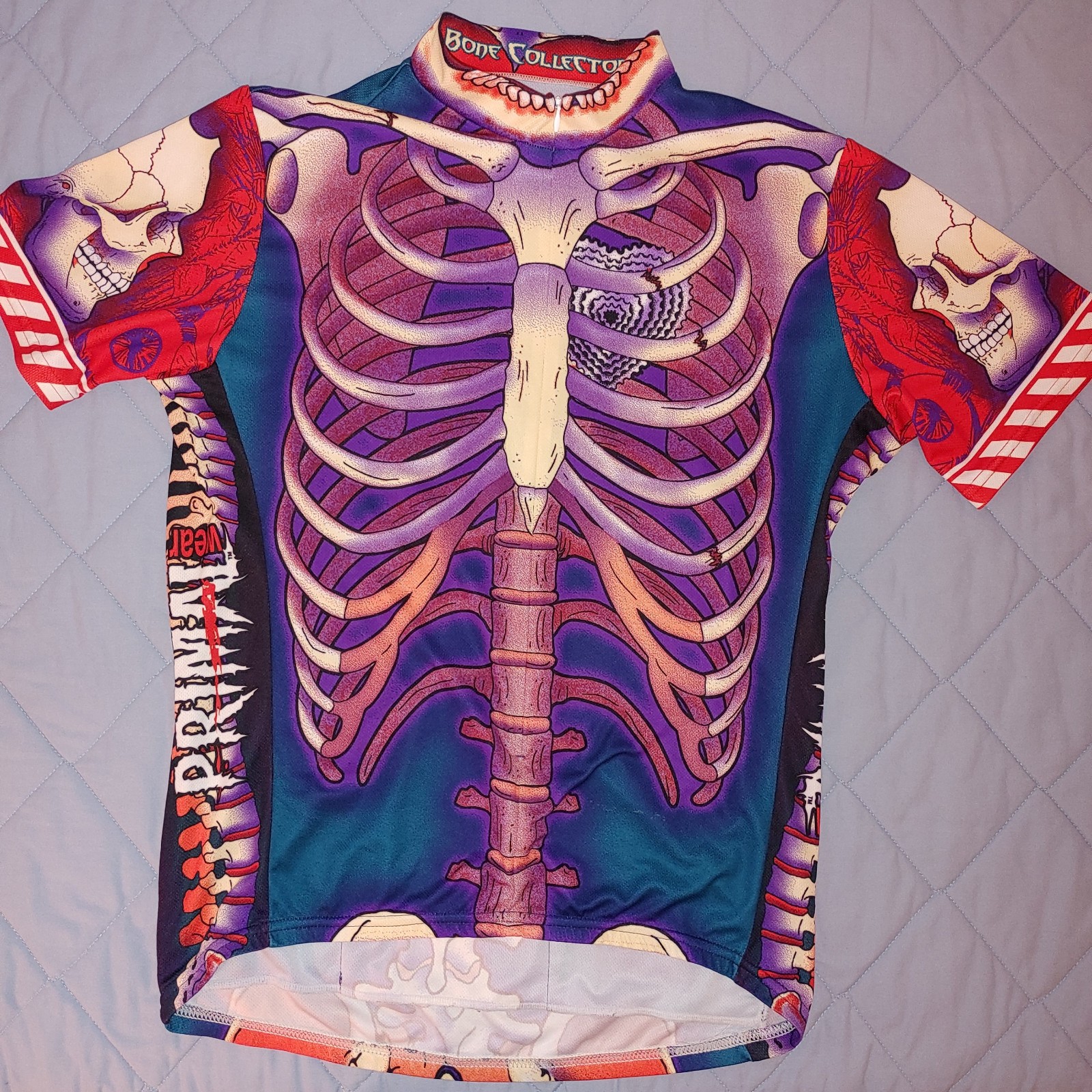 Primal Wear The Bone Collector Cycling Jersey Short Sleeve Skull Graphic Men XL