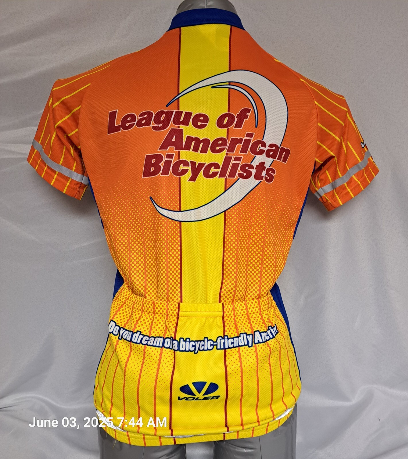 Voler Cycling Jersey M League of American Bicyclists Club Raglan Shirt Bicycle