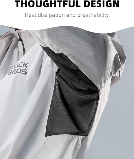 ROCKBROS Windbreaker for Adult Lightweight Reflective Running & Cycling Jacket