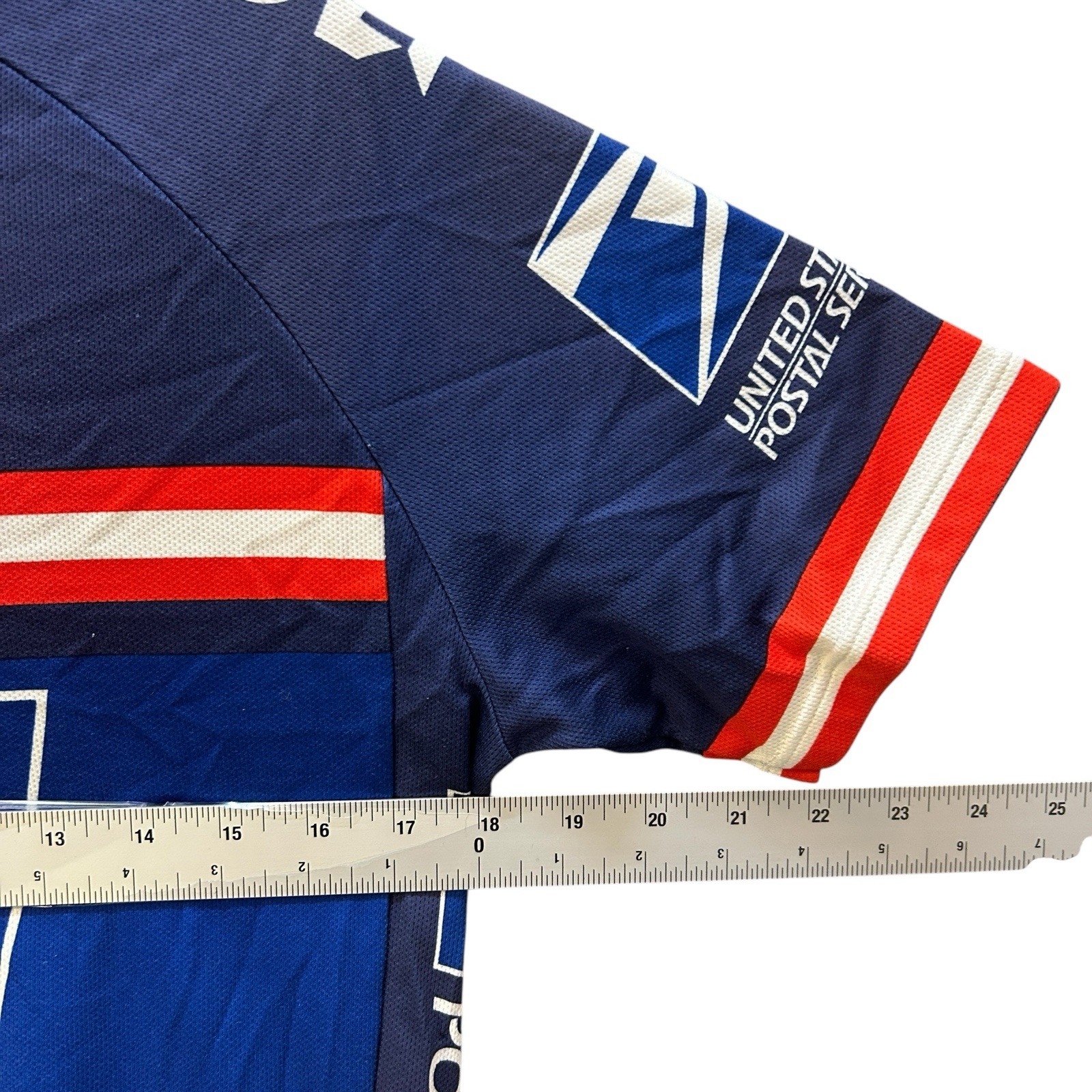 Nike Dri Fit Mens Trek Subaru USPS Postal Service Y2K Cycling Jersey Blue Medium