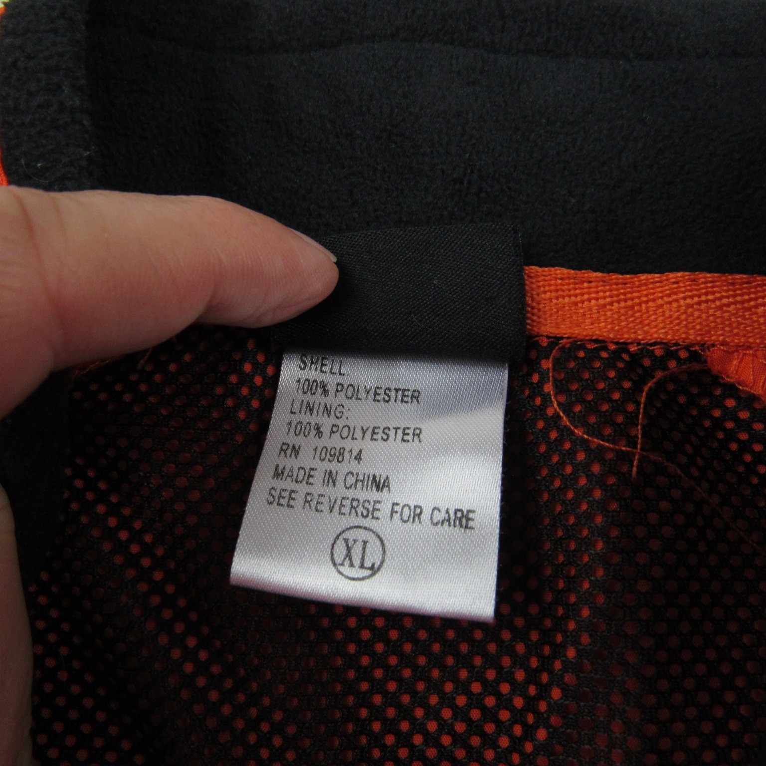 Canari Jacket Mens Extra Large Orange Bike Cycling Zip Lightweight Windbreaker