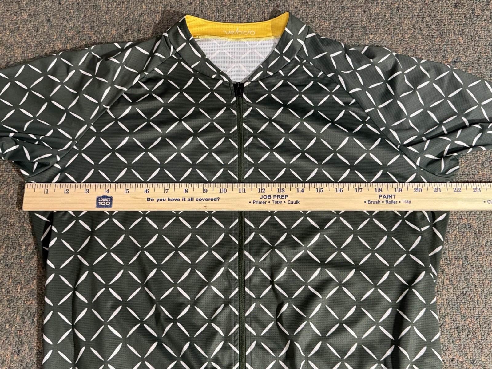 Velocio Crosshatch Ultralight Cycling Jersey Men’s 2XL Green White Made in Italy