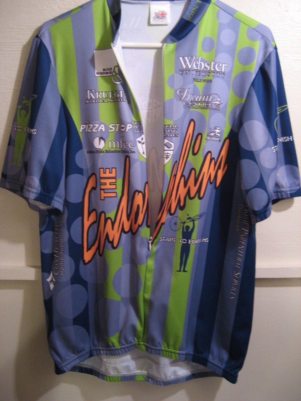 AUSSIE XL REAR POCKETS CYCLING BIKE SHIRT 3/4 ZIP 100% POLYESTER