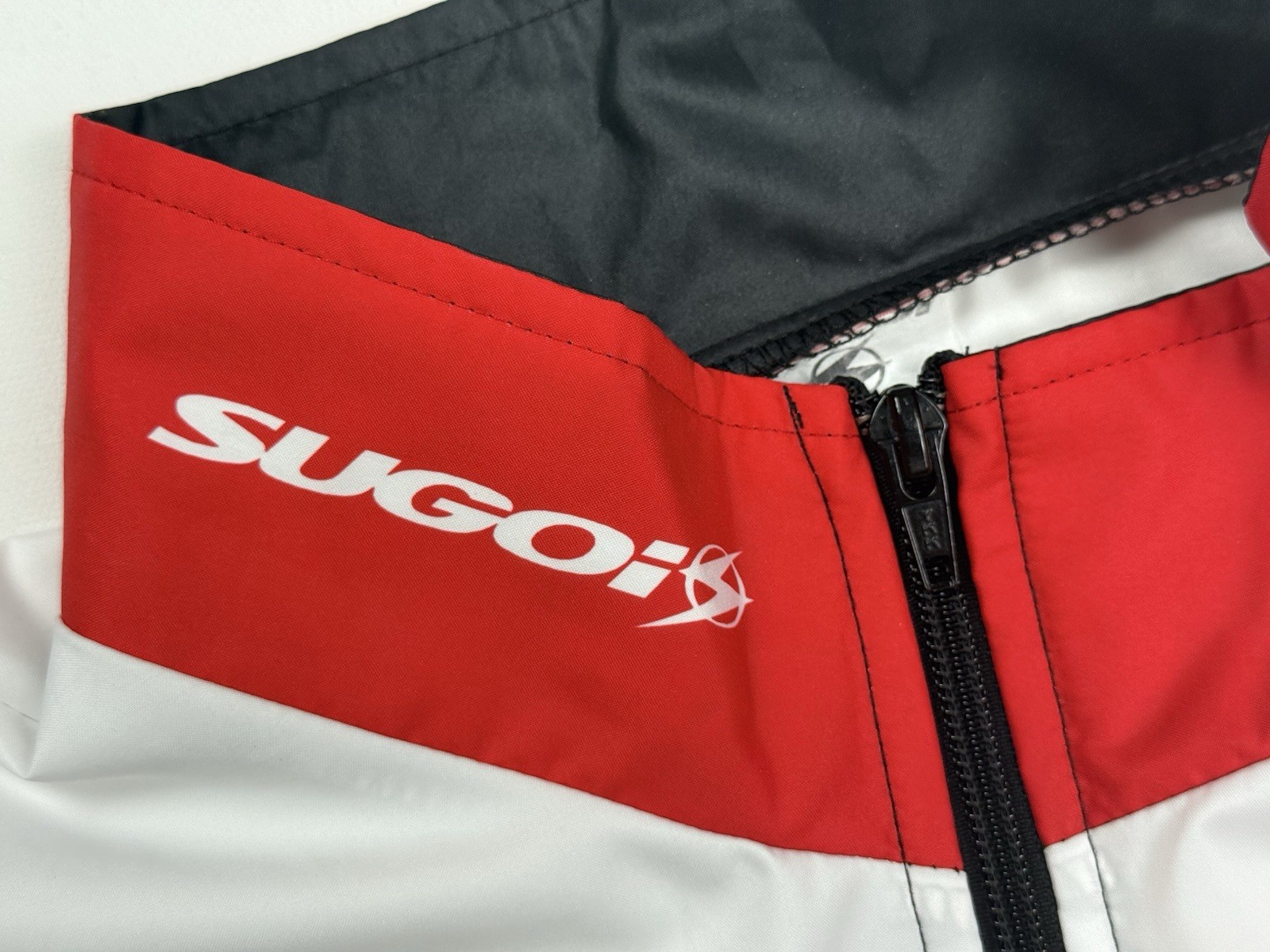 Sugoi Cycling Sleeveless Full Zip Jersey Vest Mesh White/Red/Blue Men’s L