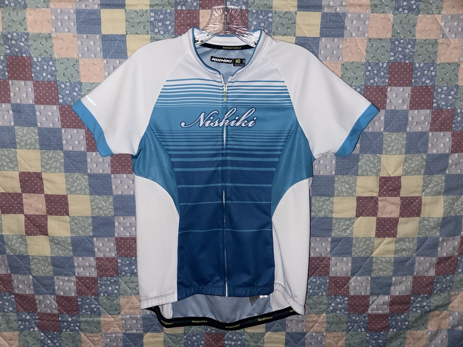 Nishiki Cycling Jersey Women’s size Medium Full Zip Lot of 2 100% Polyester