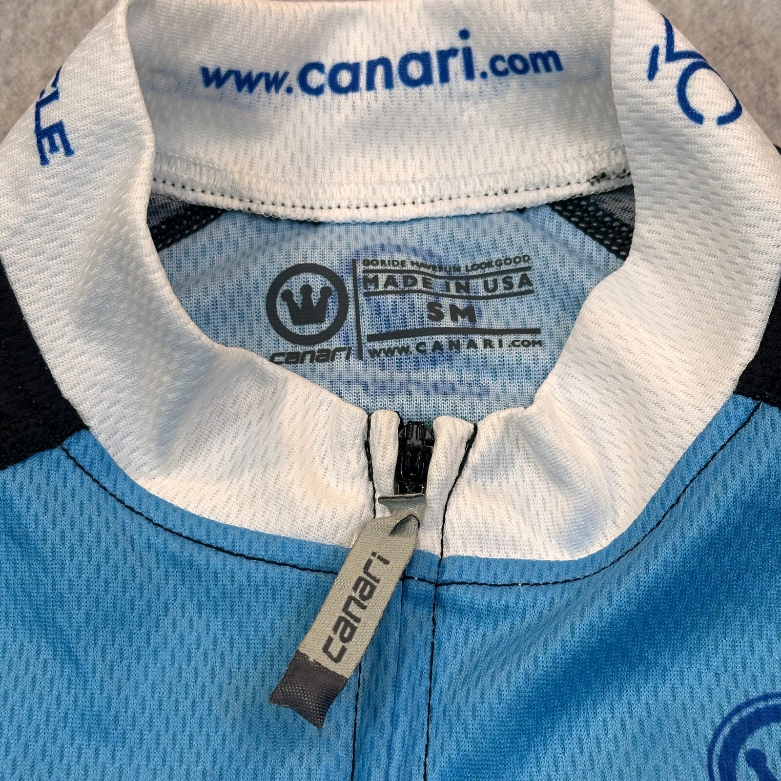 Canari Euro Cycling Jersey Size Small Full Zip Conch Republic Elastic Waist NWT