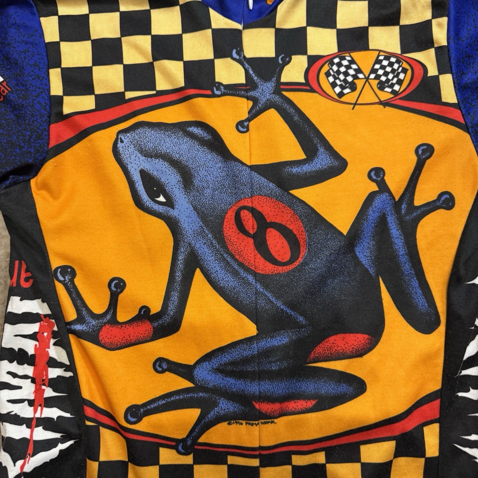 Vintage Primal Wear 1996 Cycle Cycling Shirt Jersey Small Poison Dart Frog
