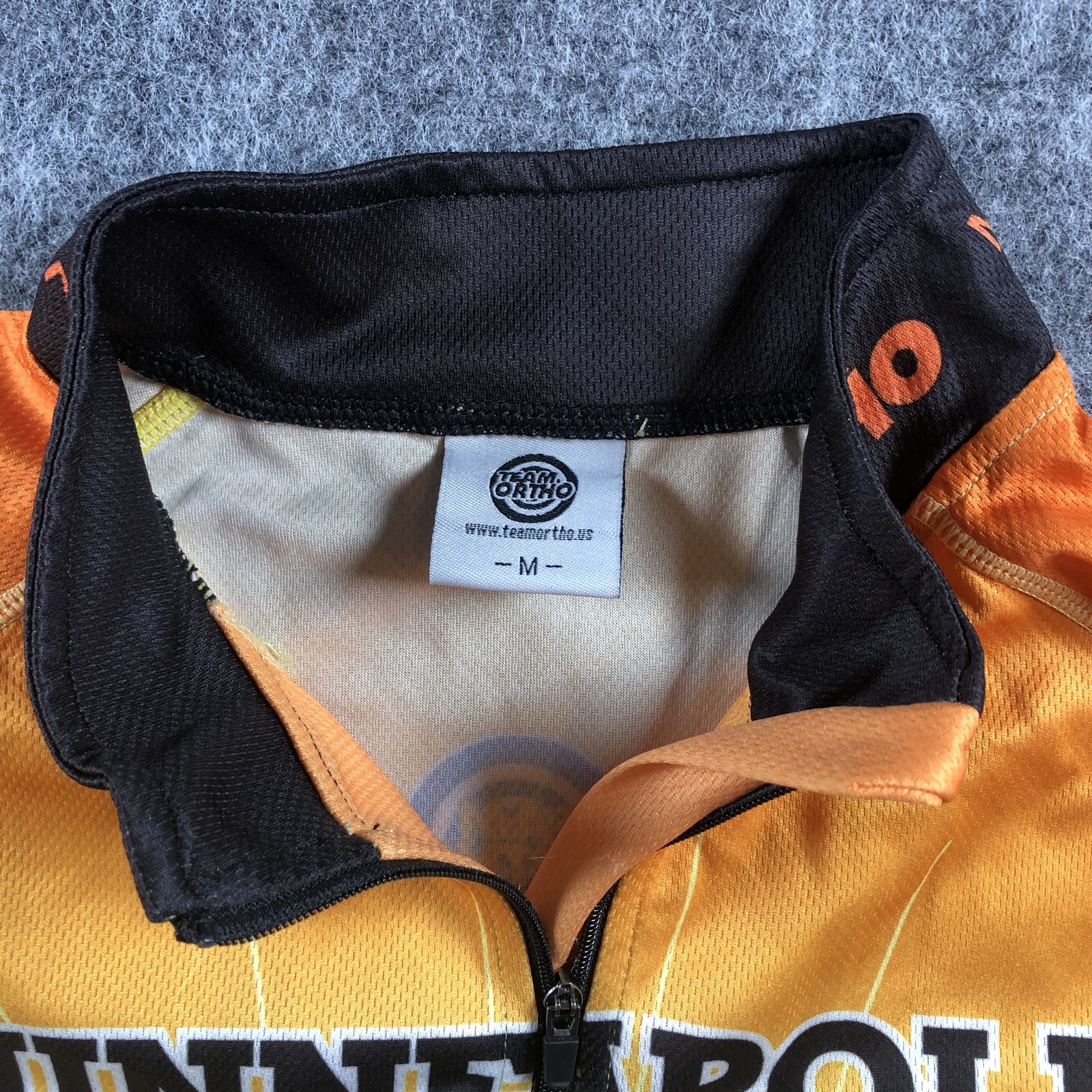 Minneapolis Duathlon Men’s Medium Orange/Yellow Cycling Running Team Orth
