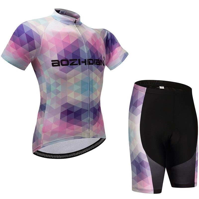 Women’s Bike Clothing Short Sleeve Cycling Jersey and (Bib) Shorts Padded Kit