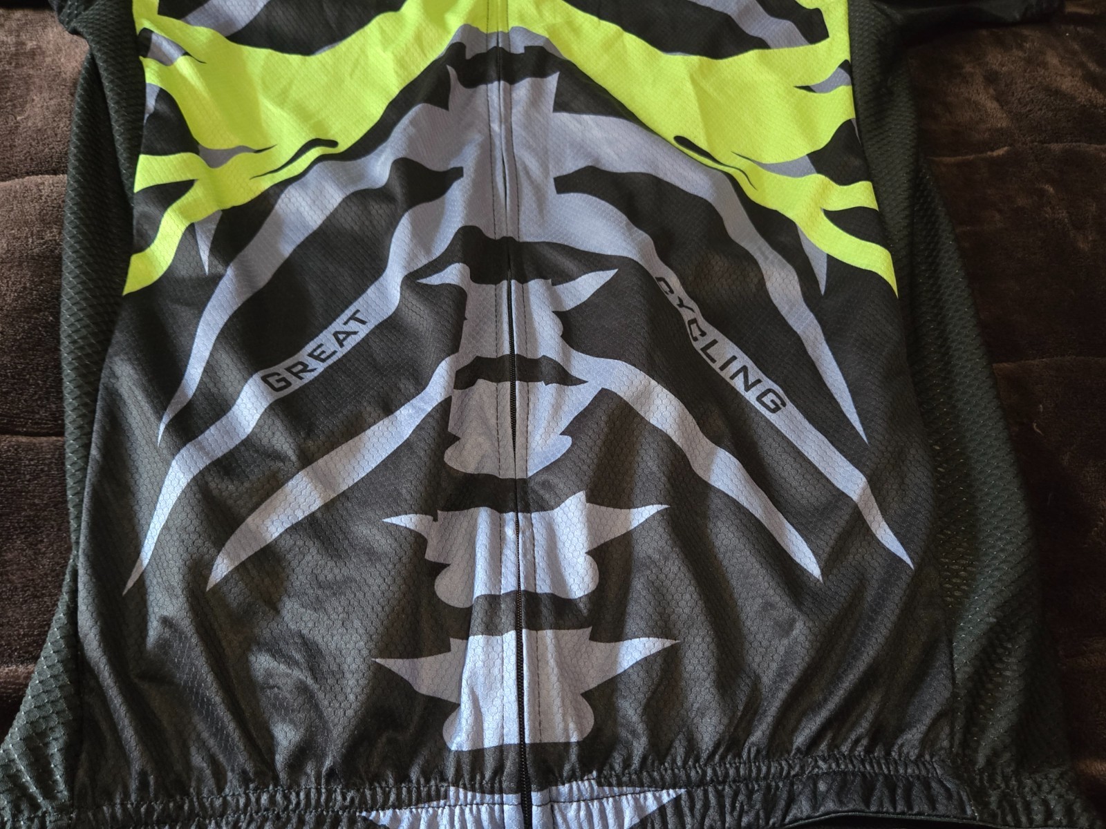 Nine Bull Cycling Jersey Mens L Black/Neon Skeleton Full Zip Racing 3pocket