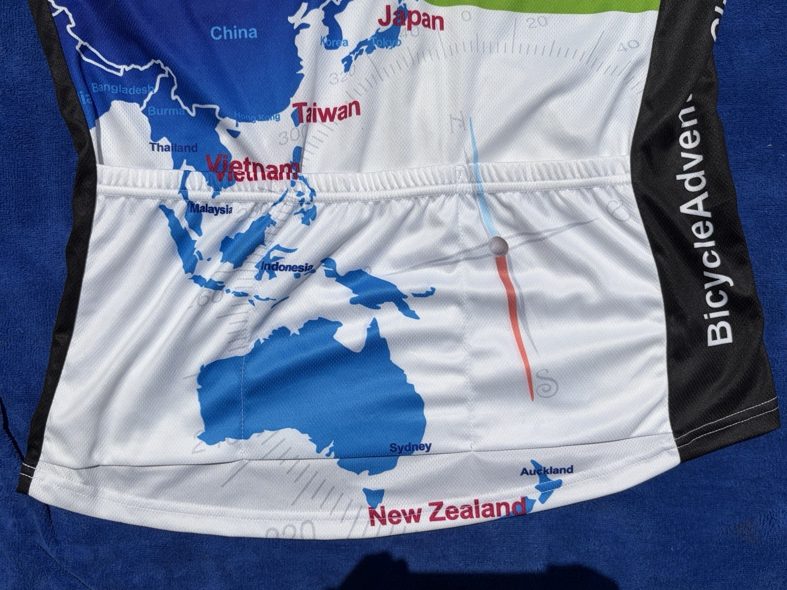 Women’s XXL Bicycle Adventures Club Primal Cycling Shirt World Map