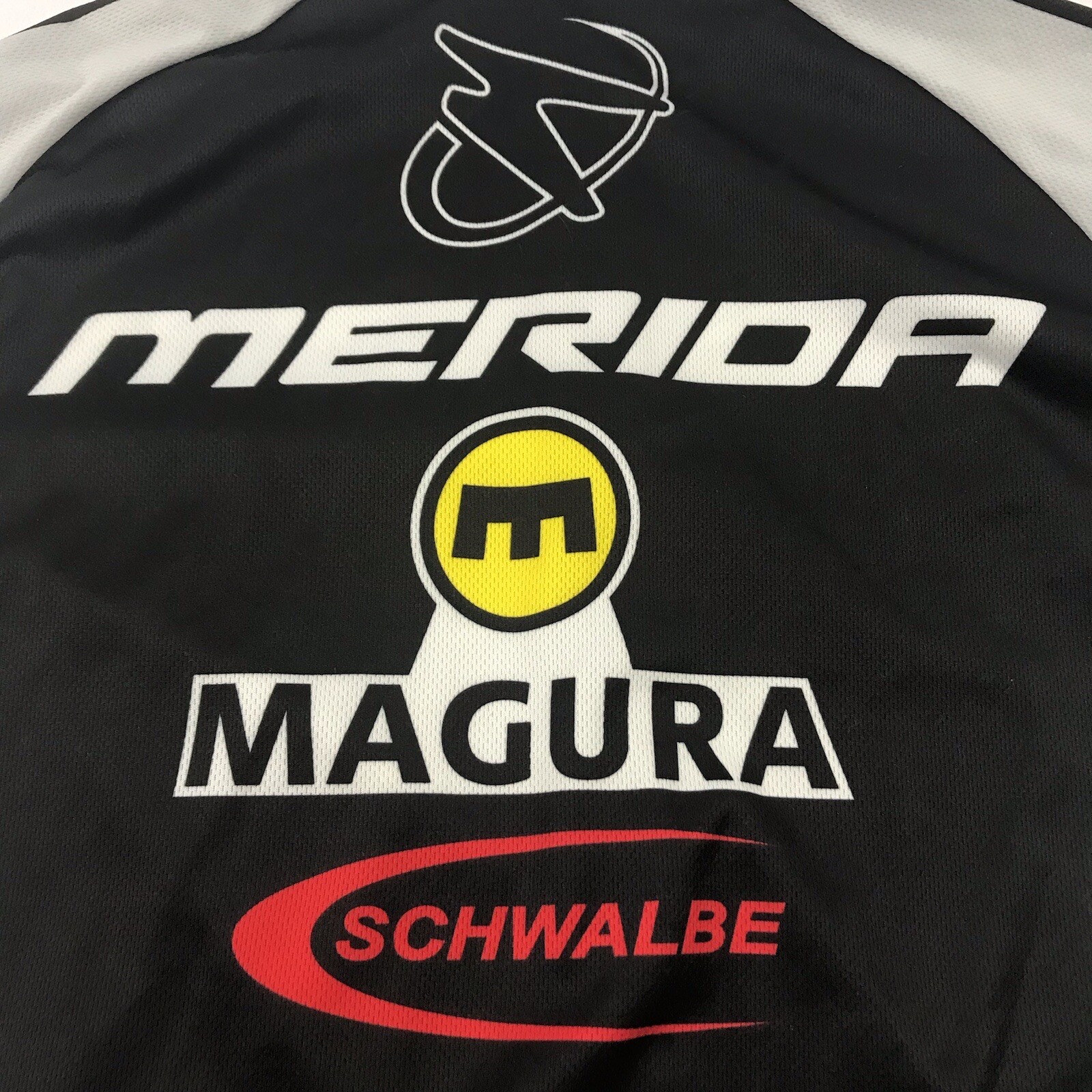 Merida Large/5 Black White And Red Cycling Jersey