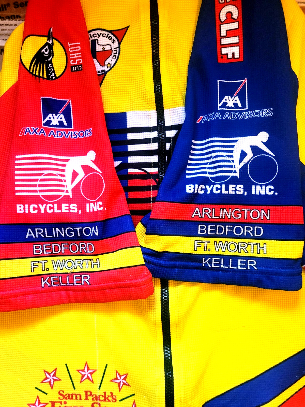 Bicycles Inc Texas Cycling Jersey Full Zip XL Rear Pockets Free Shipping