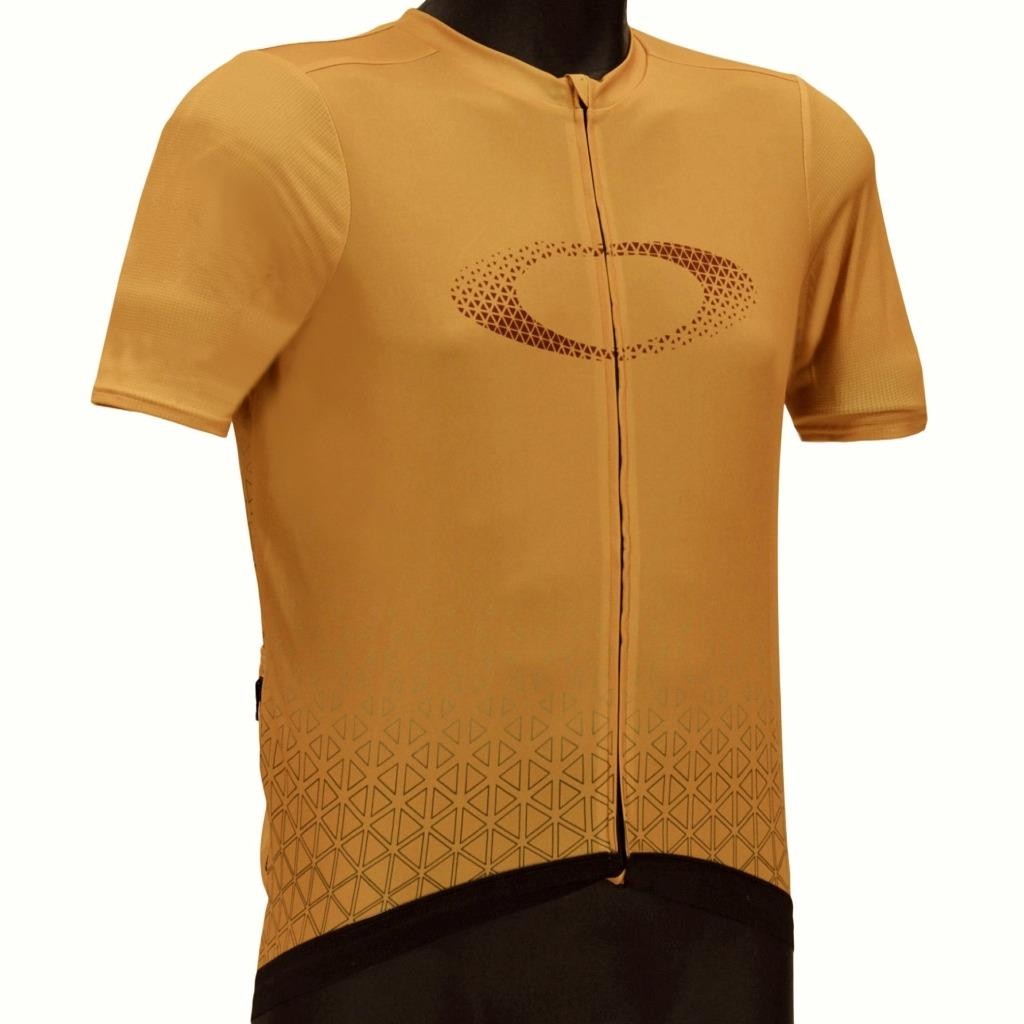 Oakley Endurance Packable Jersey Mens Size M Medium Amber Yellow Cycling Bike