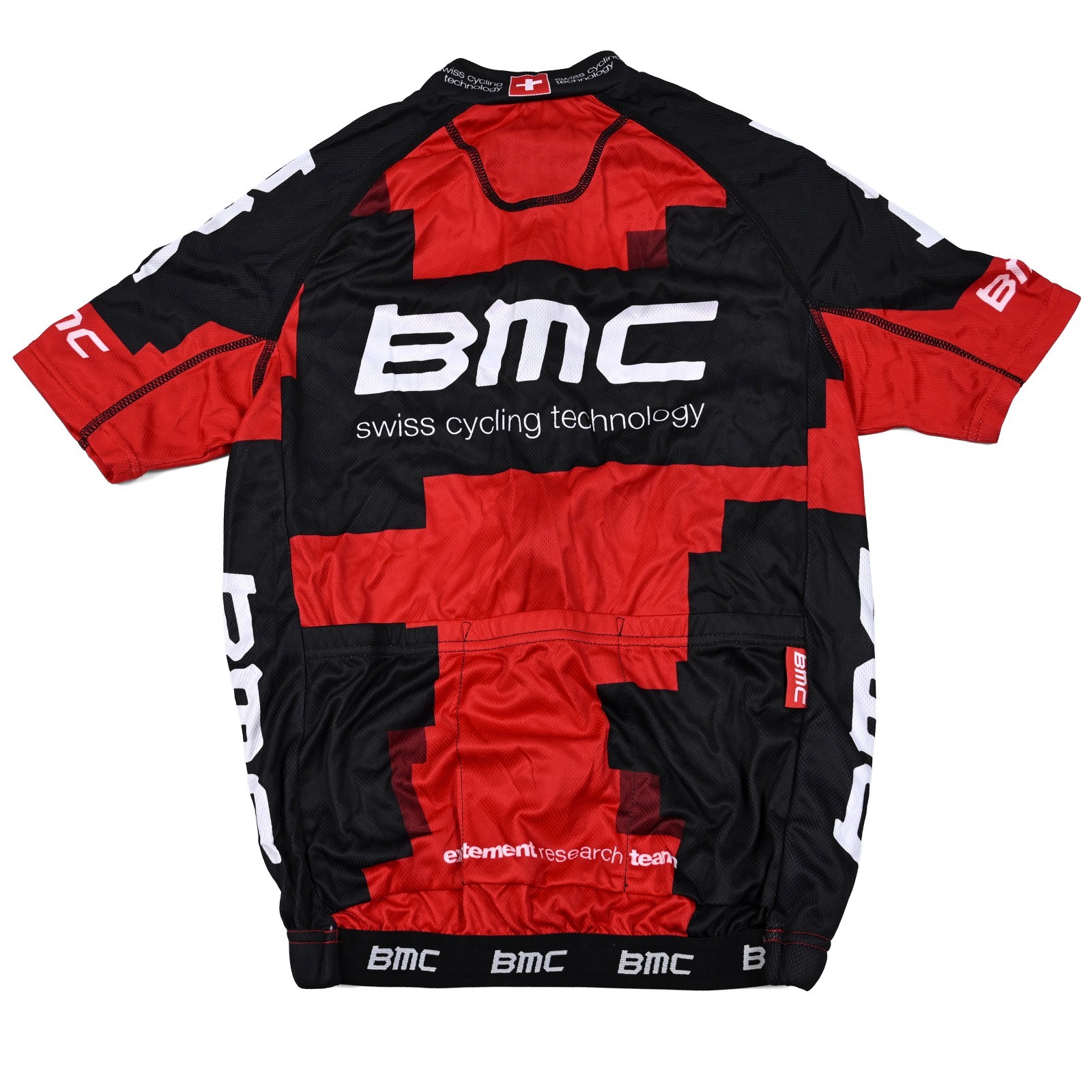 BMC Swiss Mens Small Red Short Sleeve Cycling Road Bike Full Zip Jersey NWT
