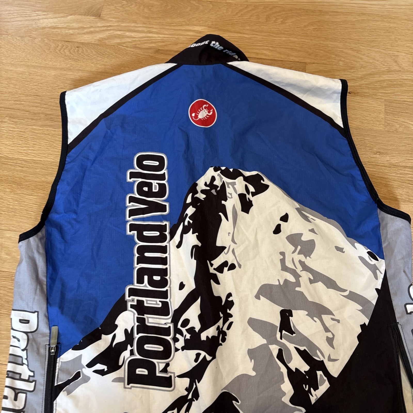 Castelli Cycling Vest Adult XL Portland Velo Graphic racing Full Zip Windbreaker