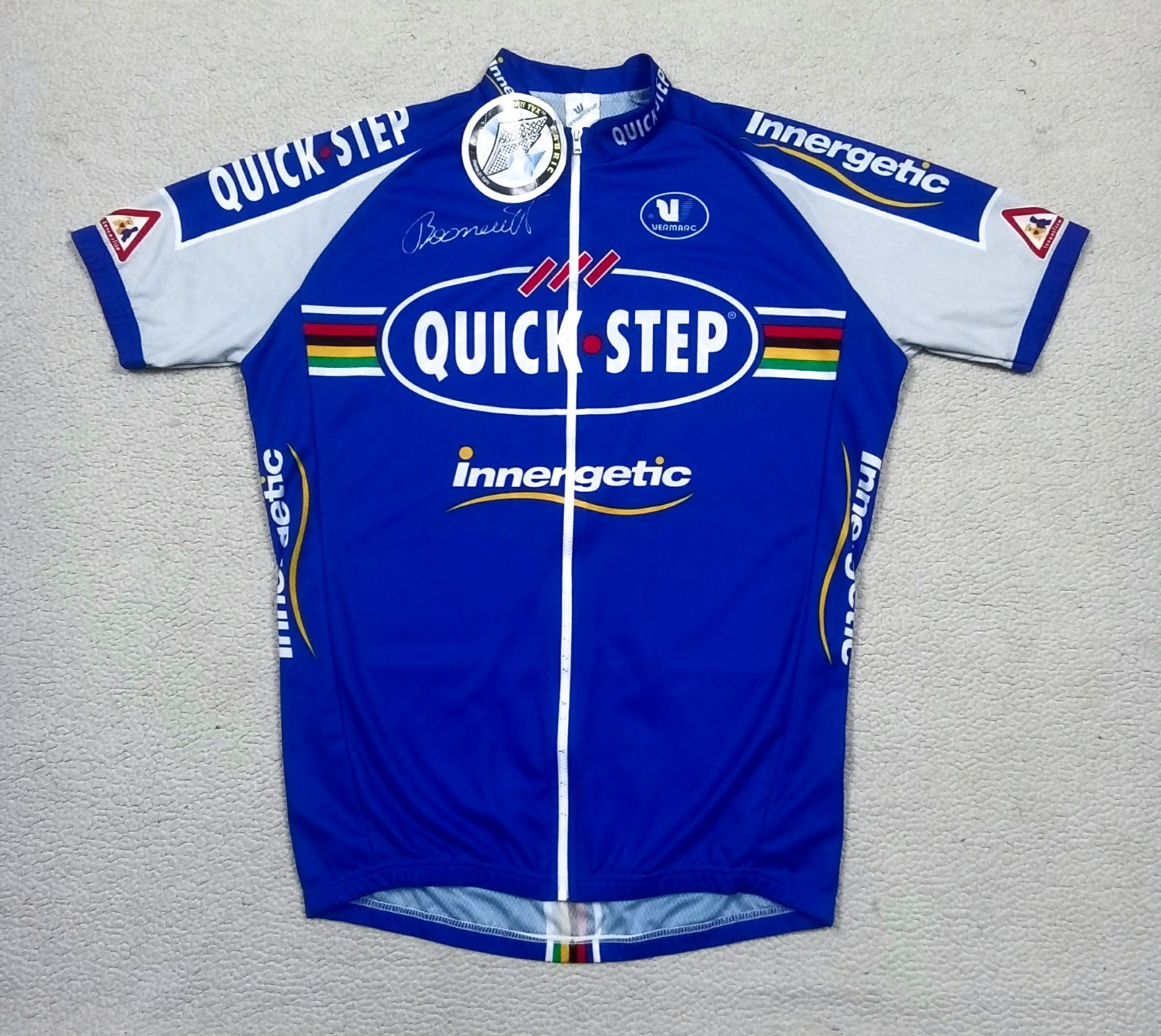 DEADSTOCK 2006 Quick Step Tom Boonen Special Ed. Jersey Signature Print Size XXL