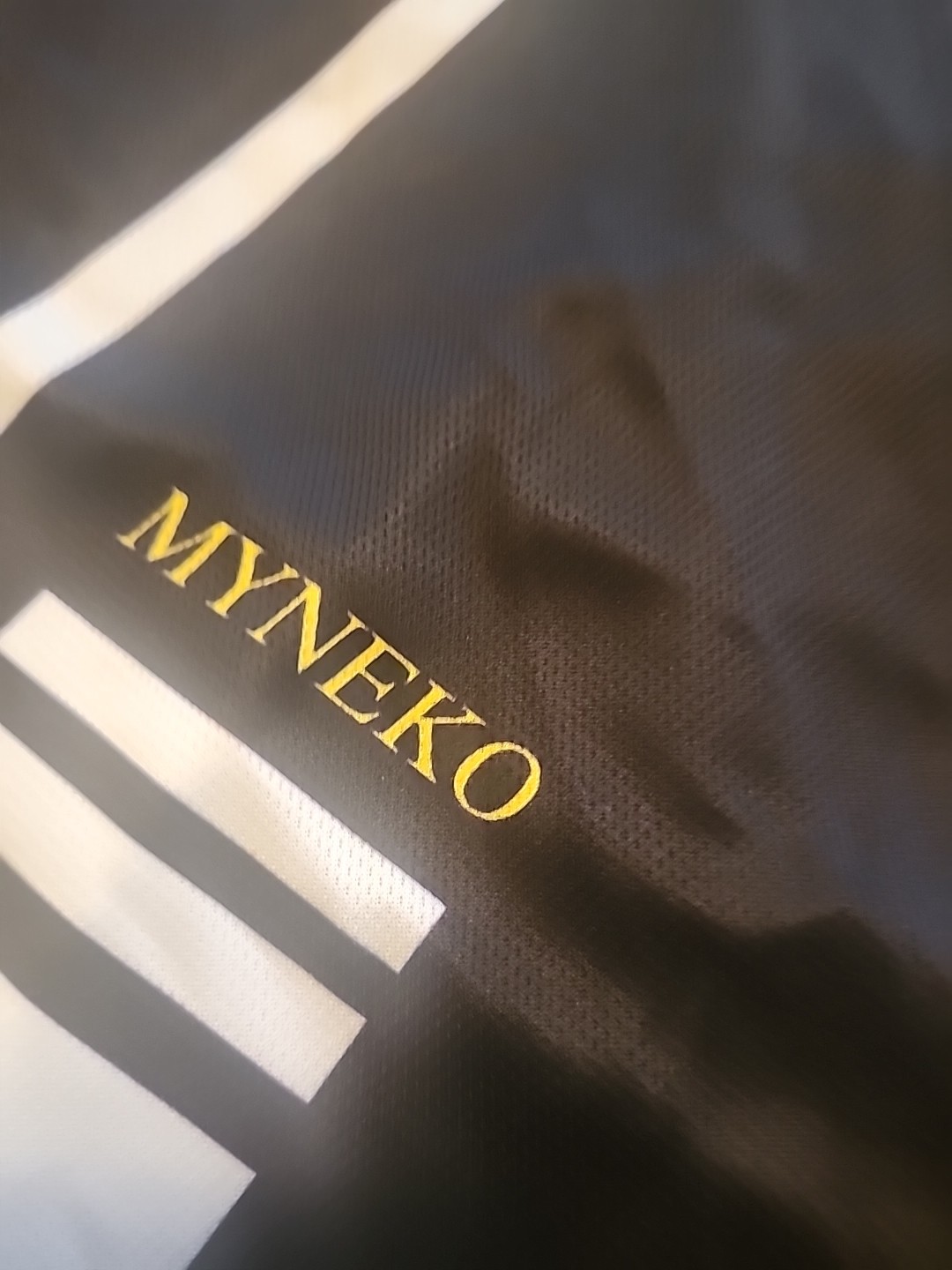Myneko Bicycle Jersey Mens XXXL 100% Polyester Full Zip Black/White/Yellow