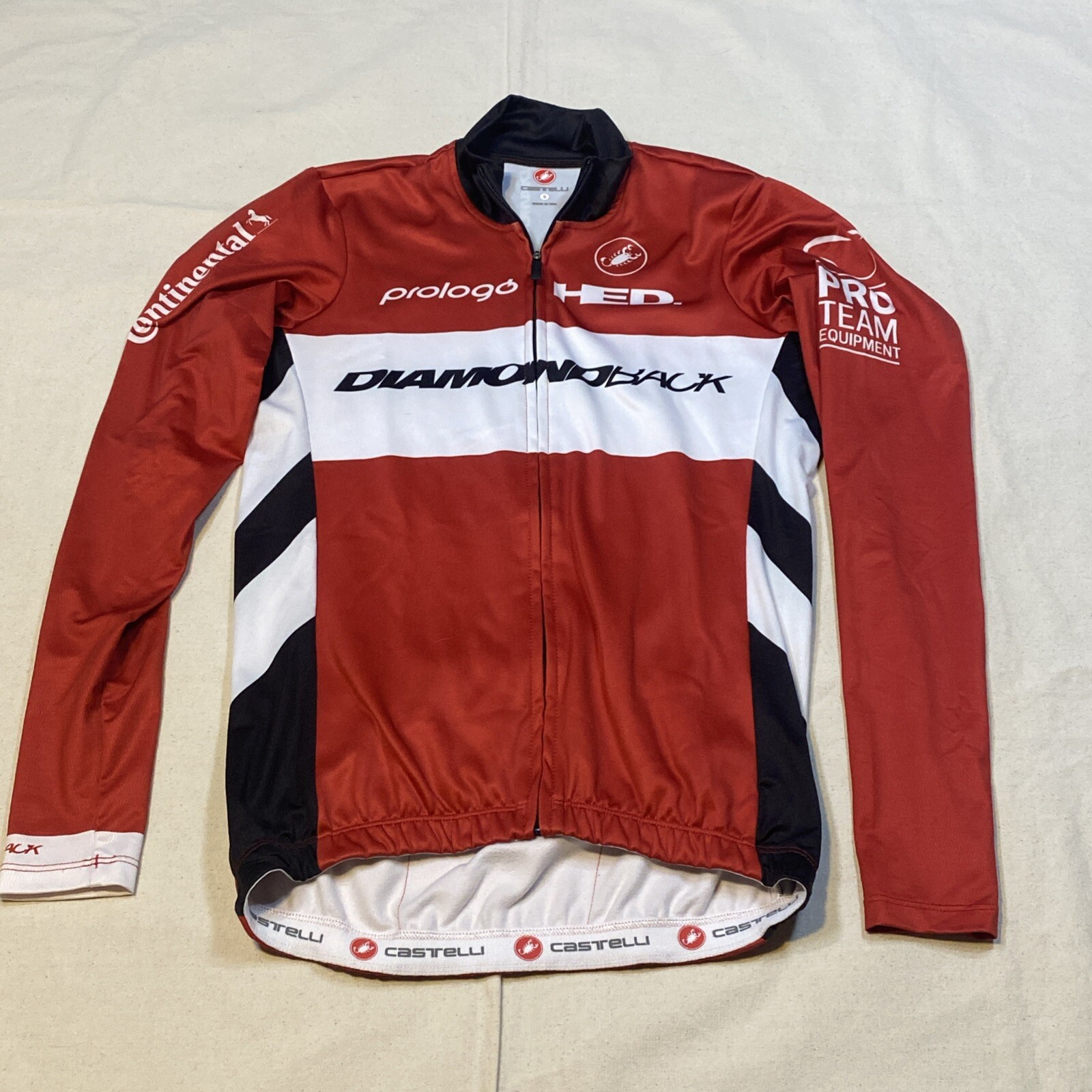 Castelli Long Sleeve Thermal Jersey Size Small. Diamondback. Continental.