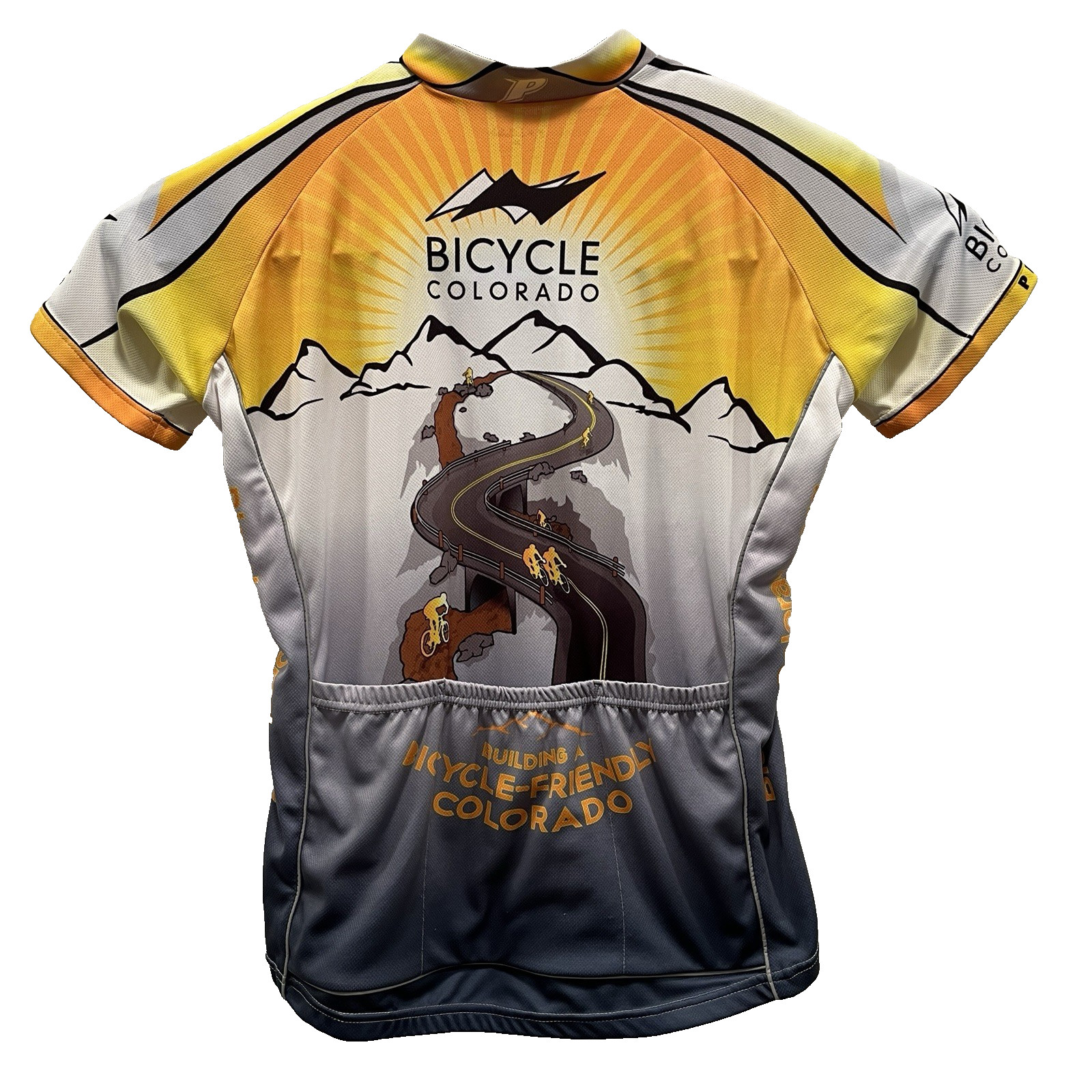Primal Women’s Cycling Colorado Short Sleeve 3/4 Zip Back Pockets Shirt Size XL
