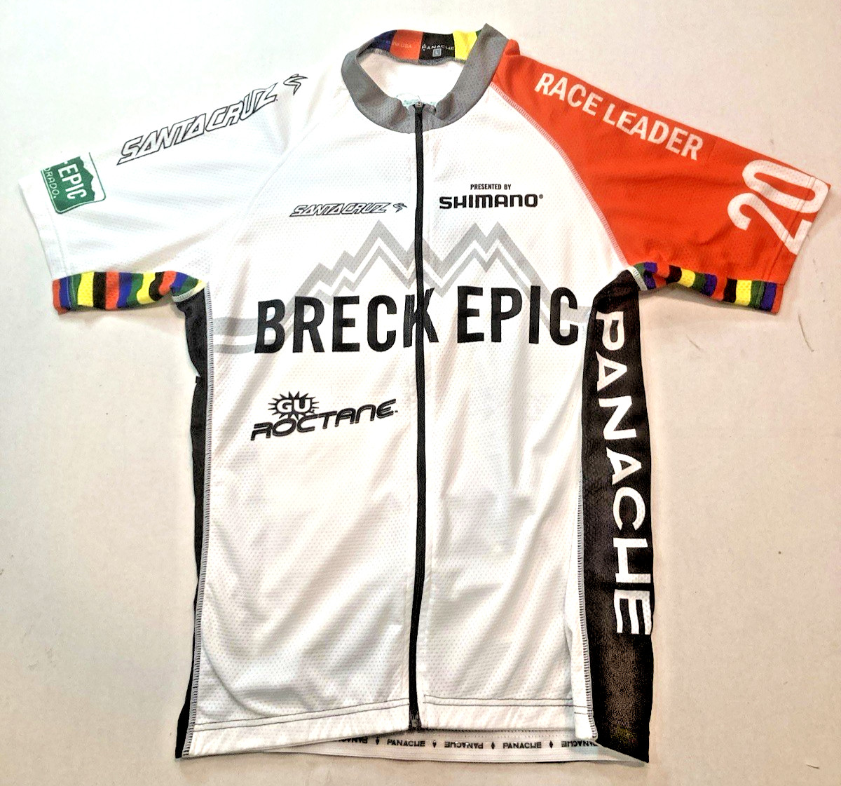 Breck Epic Cycling Jersey Men’s L Shimano Panache Race Leader 2012 White/Multi
