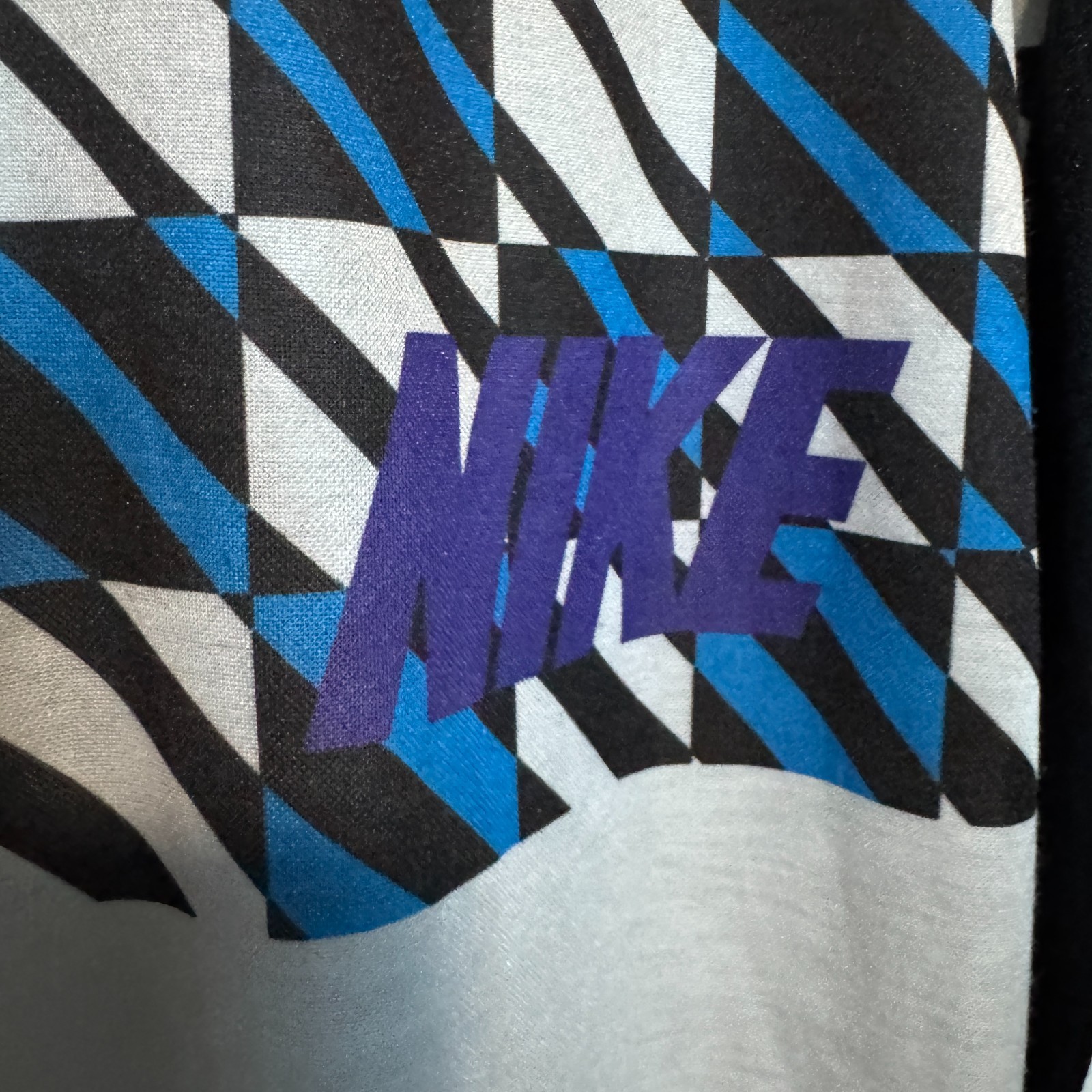 Vintage Nike Cycling Jersey Mens XL Blue Purple Made in USA 90s Bicycle 1/4 Zip