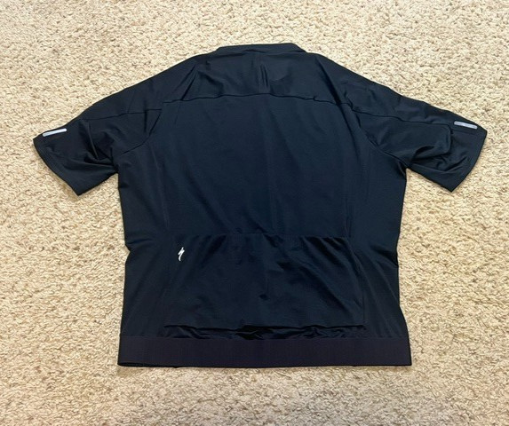 Specialized Men Black Foundation S/S Full Zip Cycling Jersey Size XLarge XL EUC